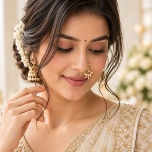 Kundan Pearl Drop Earrings